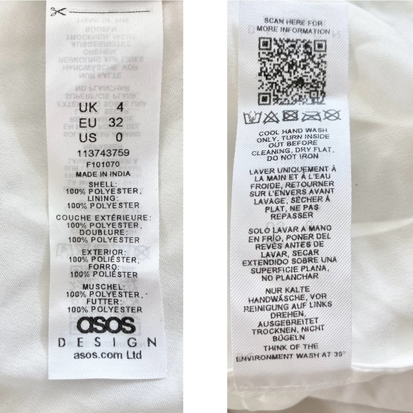 NWT Petite Embellished Beads Sequins Leg Slit Mini Dress White 0 - Picture 14 of 15